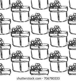pattern gift doodle vector
