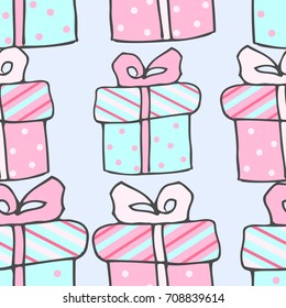 pattern gift doodle vector
