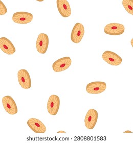 pattern gingersnap biscuit cookie cartoon. macaron macaroon, wafer cracker, glutenfree vegan gingersnap biscuit cookie sign. seamless symbol vector illustration