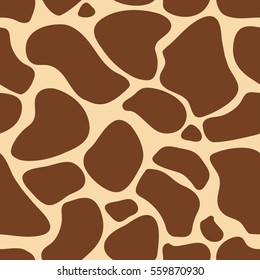 The pattern of giraffe skin. Seamless texture. Vector illustration.