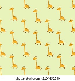 Pattern with giraffes. Illustration for design, printing on objects.