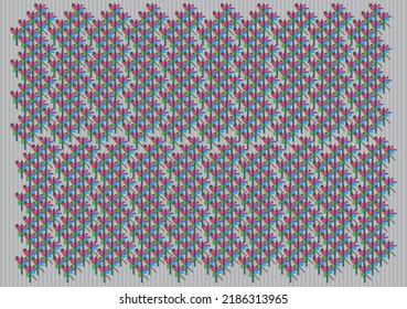Pattern with Glitch Effect, Geometric Shapes With Glitch Effect, Square Pattern, Vector Colorful Square Background, Mix Background