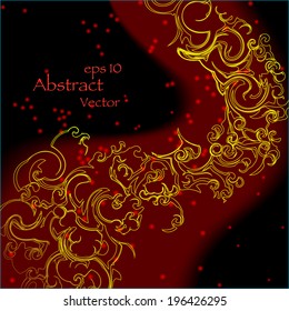 Pattern and glowing lines eps10, vector elegant wave