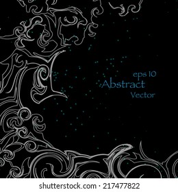 Pattern and glowing lines eps10, vector elegant wave