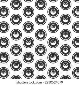 Pattern of Gnosis coin in white background with mini doodle (icons). Vector Illustration