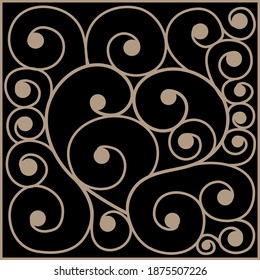 pattern Gold color background with swirls