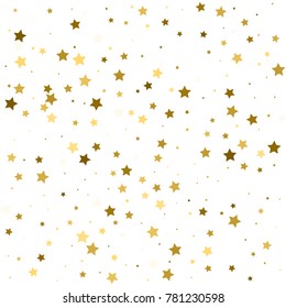 Pattern with gold stars. Modern background, Vector