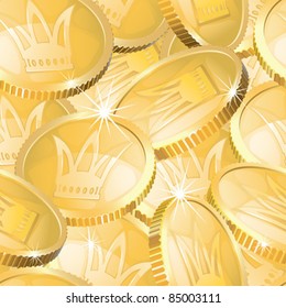 Pattern with golden coins