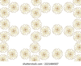 pattern of golden flowers background