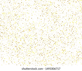 Pattern with Golden glitter, confetti. Gold polka dots, circles, round. Bright festive, festival Background for party invites, wedding, cards, phone Wallpapers. Vector illustration