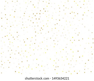 Pattern with Golden glitter, confetti. Gold polka dots, circles, round. Bright festive, festival Background for party invites, wedding, cards, phone Wallpapers. Vector illustration
