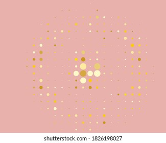Pattern with golden glitter, confetti on pink background. Vector illustration
