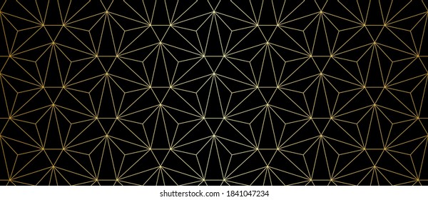 Pattern with golden lines and triangles. Stylish abstract geometric diamond texture in light color. Seamless linear pattern for fabric, textile and jewelry. Modern swatch for design.