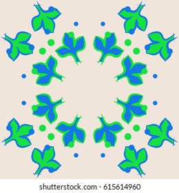  pattern of gothic lily,leaves. Hand drawn.