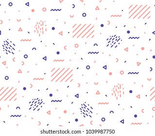 Pattern of graphic elements in a hipster style. Pattern of graphic elements in a hipster style.