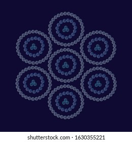  pattern with graphic flower for design