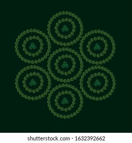 Pattern  with graphic flower for design