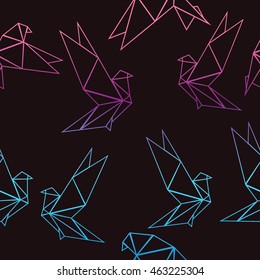  pattern graphic polygonal  bird. origami style