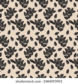 Pattern with graphic seeds. Seamless pattern for decorating various surfaces.