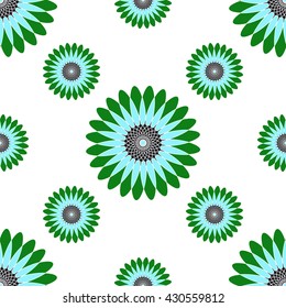 The pattern of the graphic sunflower