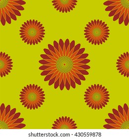 The pattern of the graphic sunflower