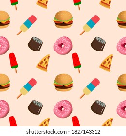 Pattern graphic of world food day good for world food day celebration. flat design. flyer design.flat illustration.