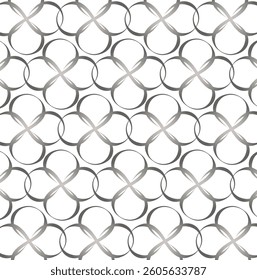 Pattern Gray Silver Colors Abstract Infinity Cross Monogram Style Network Decorative Ornament