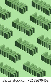 padrão, fundo verde com inscrições de cal