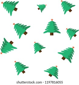 
pattern with green christmas trees
