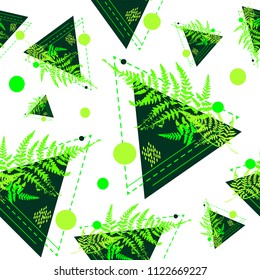 a pattern of green circles and pink porters