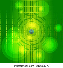 A pattern of green color mosaic dotted background
