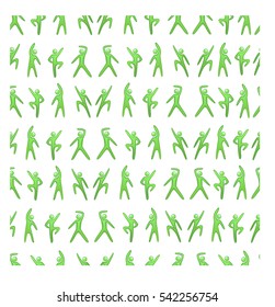 pattern green eco stick figure men stretching fitness