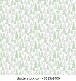 pattern of green firs on a white background