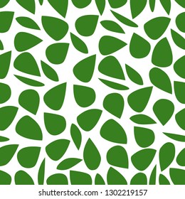 pattern of green leaves.