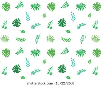 Pattern of green leaves.