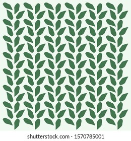 Pattern green leaves. Flat vector template.