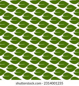Un motif de feuilles vertes pointant dans une direction. Contexte de l'impression sur des sujets environnementaux. Des thèmes frais du printemps, de la nature, de la floraison. Motif botanique harmonieux, lignes dessinées à la main, art