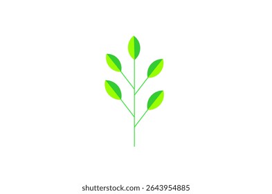 The pattern of green leaves, vector illustration of green leaves. Isolated concept.