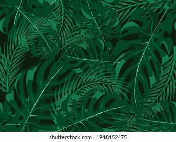 naturaleza verde del patrón, flora tropical