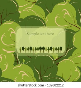 pattern green tree with leaves background
