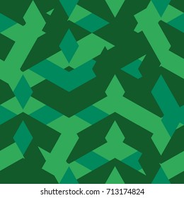 Pattern green triangle geometrical of stylized