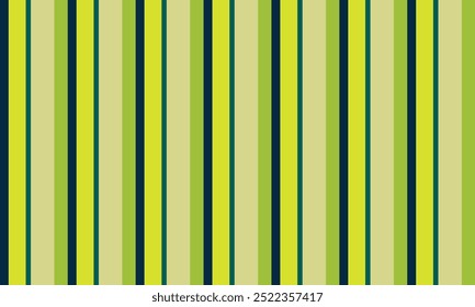 Pattern of Green vertical stripes, colorful thin and thick lines for background or backdrop. Vector illustration