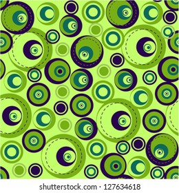 Pattern with green&blue circles