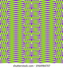 A pattern of green-purple rectangles with different directions on a square background. Use for textures and design.