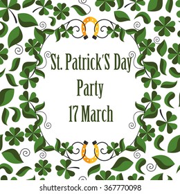 pattern greeting happy St. Patrick s day in vector format eps10