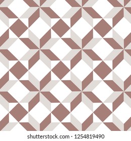 Pattern grey and dark pink star on white background.