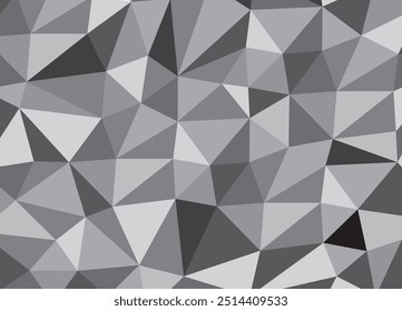 A pattern of grey triangles with 3D vector background