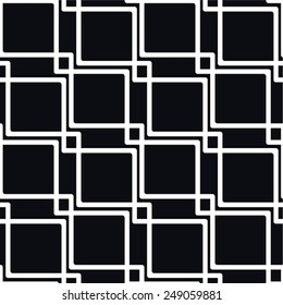 Pattern in a grid of squares, seamless vector background.