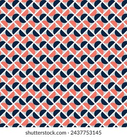 Pattern with of grid in the style of the 60s. Semicircle pattern vector illustration.