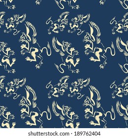 Pattern with griffins